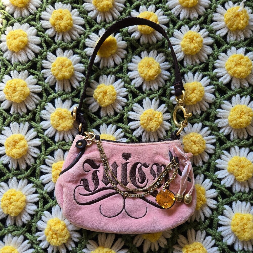 Juicy Couture Pink Velour Small Purse/Wristlet